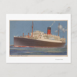 Cartão Postal Vista do Cunard R.M.L. Franconia