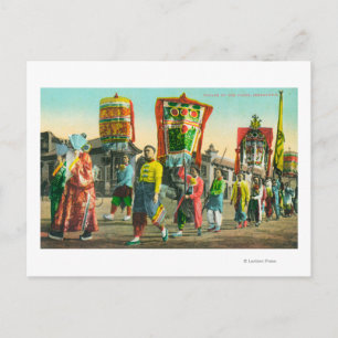 Cartão Postal Vista do Desfile das Canções, Chinatown