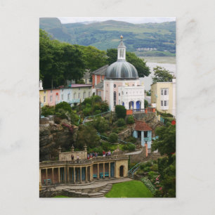 Cartão Postal Vista do estuário de Portmeirion Gwynedd, Norte d