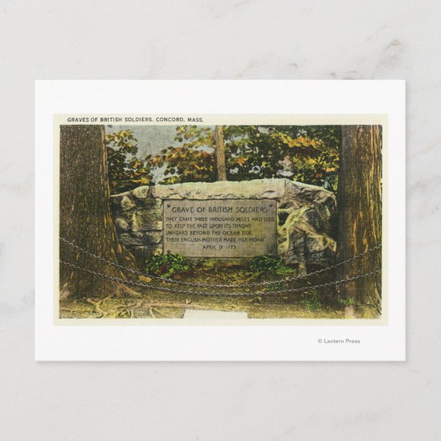 Cartão Postal Vista do Grave dos Soldados Britânicos (Frente)