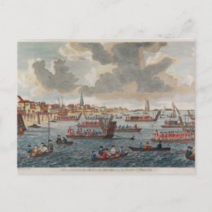 Cartão Postal Vista do Gravesend com tropas