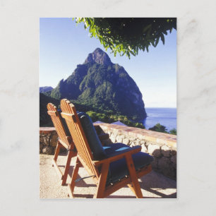 Cartão Postal Vista do Gros Piton da Villa Stonefield Estate