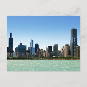 Cartão Postal Vista do horizonte de Chicago pelo lago Michigan