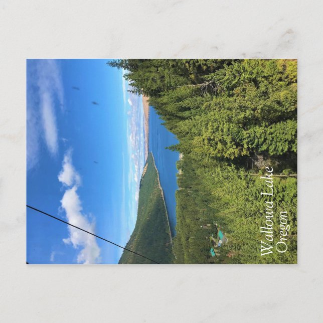 Cartão Postal Vista do Lago Wallowa, Oregon (Frente)