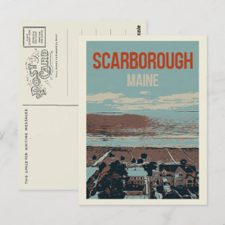 Cartão Postal Vista do litoral Scarborough Maine USA