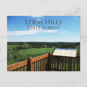 Cartão Postal Vista do Loess Hills State Forest Overlook, Iowa