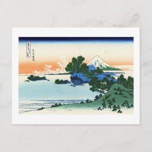 Cartão Postal Vista do Monte Fuji a partir de Shichirigahama, Ho