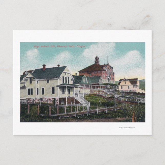 Cartão Postal Vista do Morro do Segundo grau, Residências (Frente)