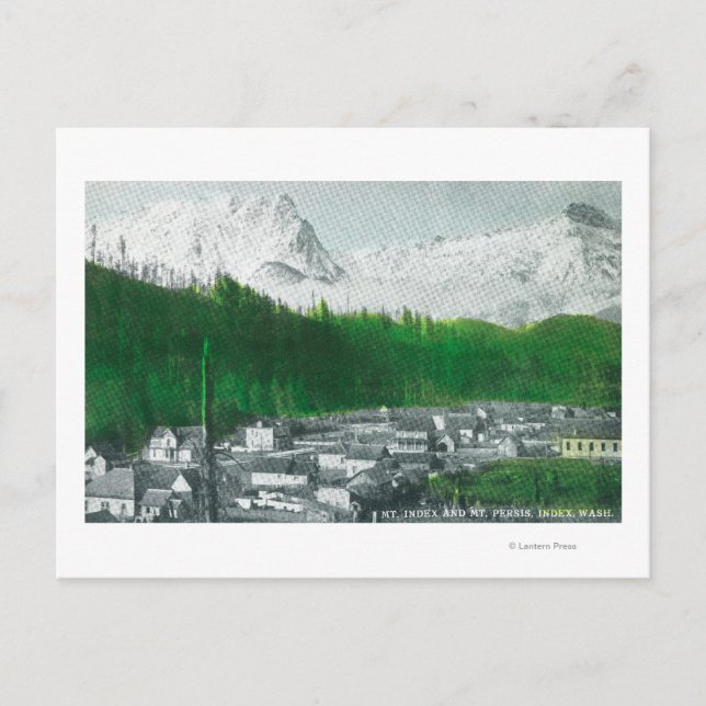 Cartão Postal Vista do Mt Index e Mt Persis (Frente)