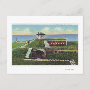 Cartão Postal Vista do oficial Quarters no Castelo Francês Antig