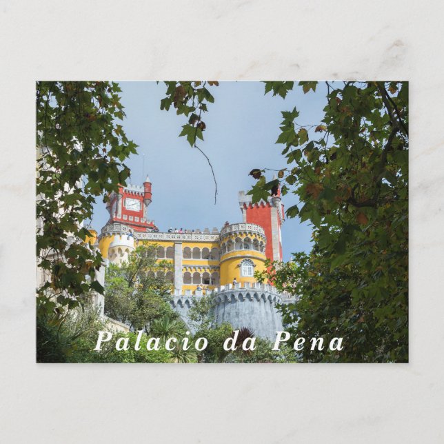 Cartão Postal Vista do Palácio Pena. (Frente)