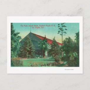 Cartão Postal Vista do parque do depósito de arcade SP RR