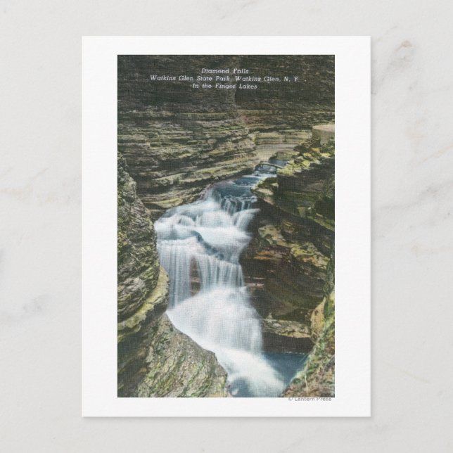 Cartão Postal Vista do Parque Estadual de Diamond Falls (Frente)
