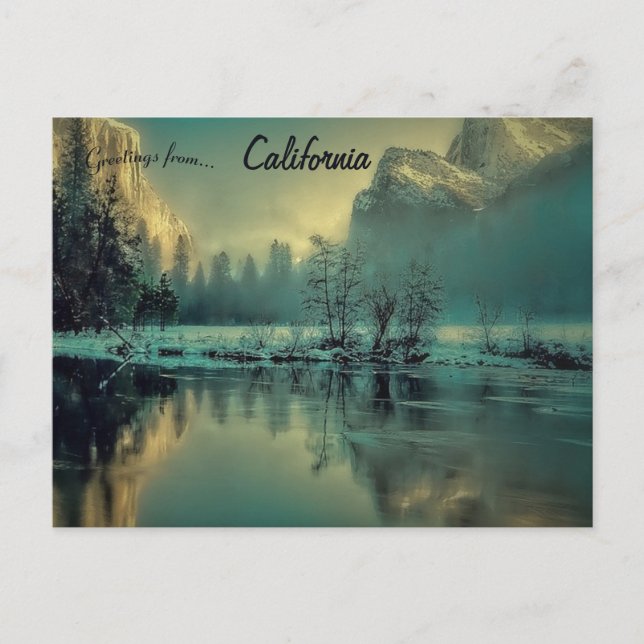 Cartão Postal Vista do Parque Nacional de Yosemite Califórnia (Frente)