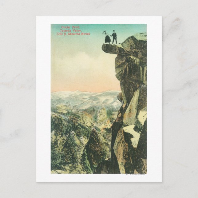 Cartão Postal Vista do Ponto Glaciar Olhando para o Yosemite (Frente)