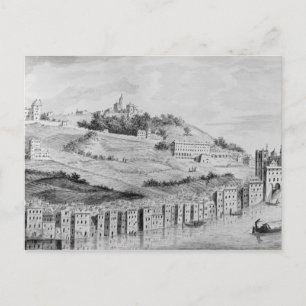 Cartão Postal Vista do porto da cidade de Lyon