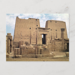 Cartão Postal Vista do primeiro pilão do Templo de Horus