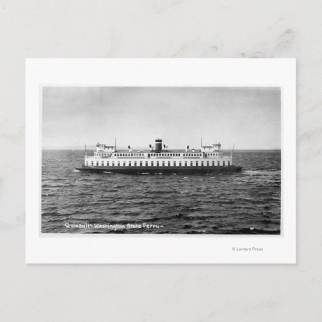 Cartão Postal Vista do Quinault Ferry (Frente)