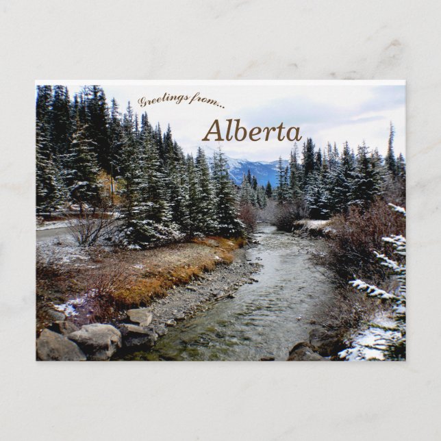 Cartão Postal Vista do rio Arco Alberta Canada (Frente)