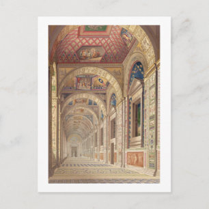 Cartão Postal Vista do segundo andar Loggia no Vaticano, wi