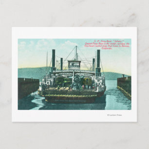 Cartão Postal Vista do SP Ferry Boat Solano no Dock 2
