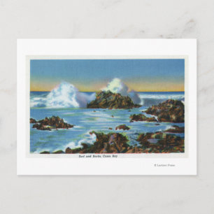 Cartão Postal Vista do Surf ao longo da rocha