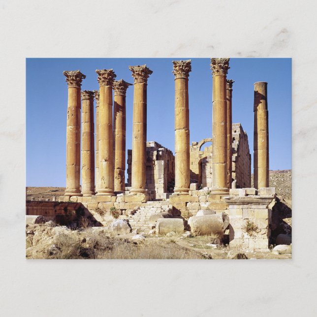 Cartão Postal Vista do Templo de Artemis, construído c.386 AD (Frente)