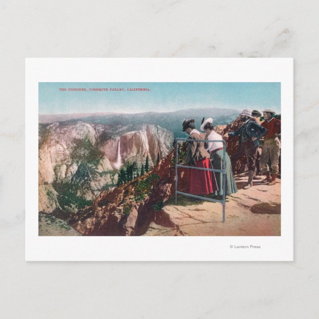 Cartão Postal Vista do Vale Fissures e Yosemite (Frente)