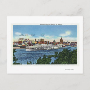 Cartão Postal Vista do Vapor Hendrick Hudson