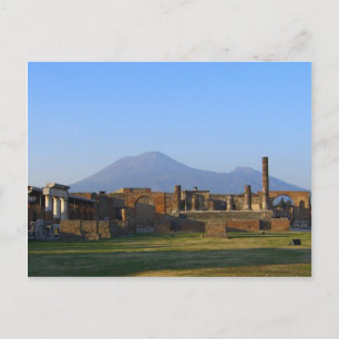 Cartão Postal Vista Do Vesúvio Sobre As Ruínas De Pompeia