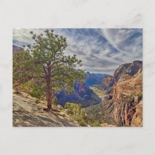 Cartão Postal Vista do Zion Canyon do Angels Landing