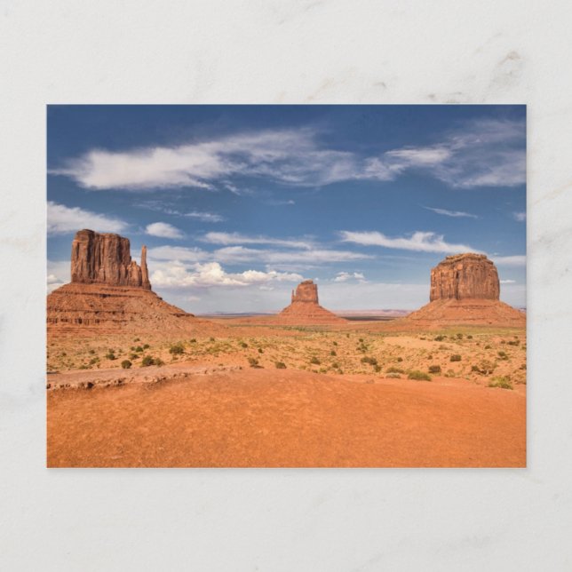 Cartão Postal Vista dos Mittens, Monument Valley (Frente)