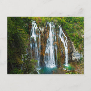 Cartão Postal Vista elevada da cascata, Croácia