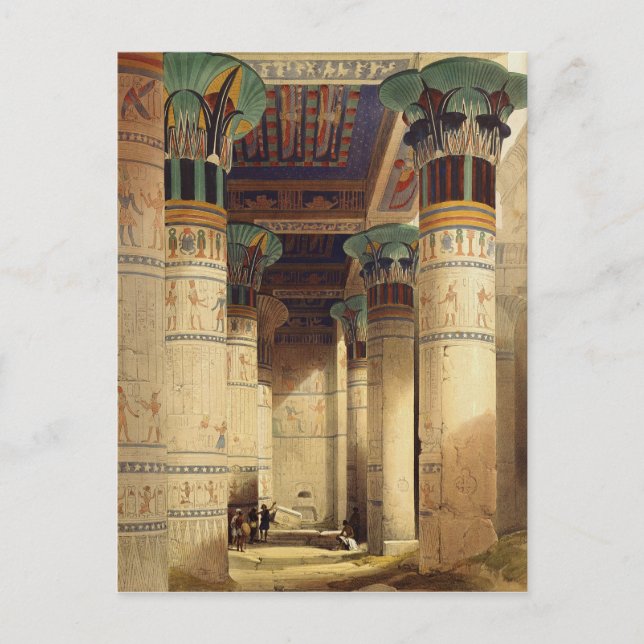 Cartão Postal Vista em Grand Portico, Filae (Frente)