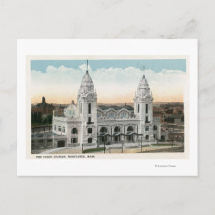 Cartão Postal Vista Exterior da Estação da União