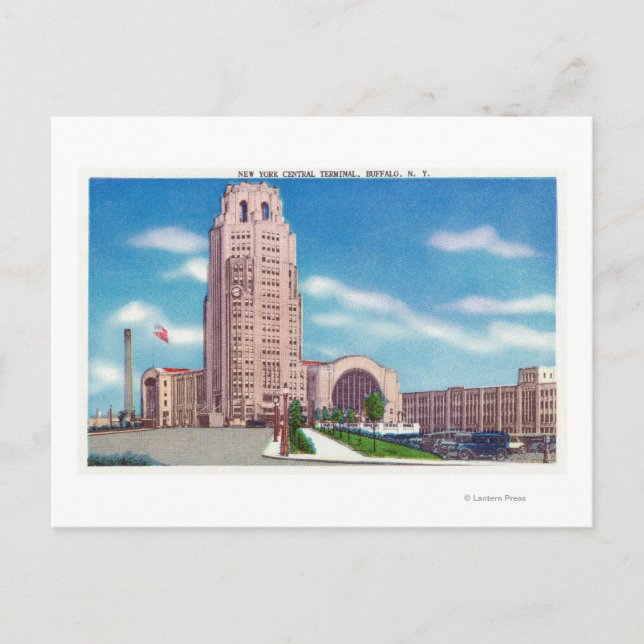Cartão Postal Vista Exterior da NY Central Terminal Bldg (Frente)