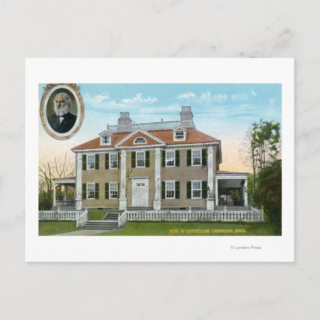 Cartão Postal Vista Exterior da Página Inicial do Longfellow # 2 (Frente)
