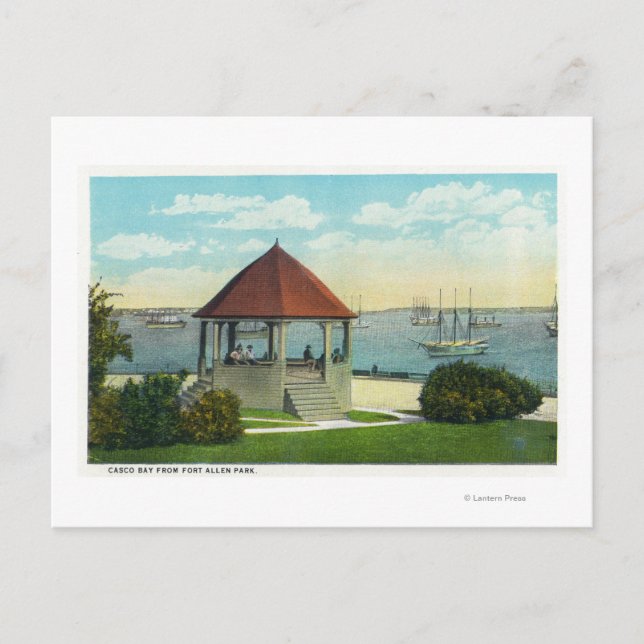 Cartão Postal Vista Exterior da Pérola de Orr's Island (Frente)