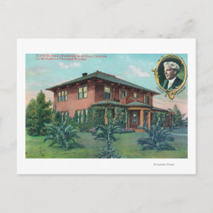 Cartão Postal Vista Exterior da Residência de Luther Burbank