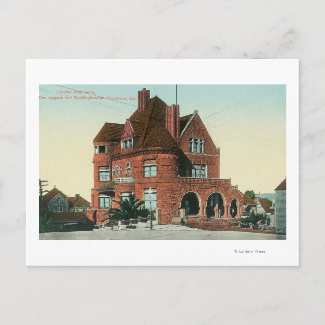 Cartão Postal Vista Exterior da Residência do Crocker (Frente)