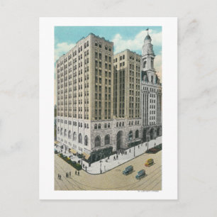 Cartão Postal Vista Exterior do Banco Nacional de Poupança