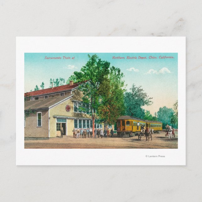 Cartão Postal Vista exterior do depósito elétrico do Norte (Frente)