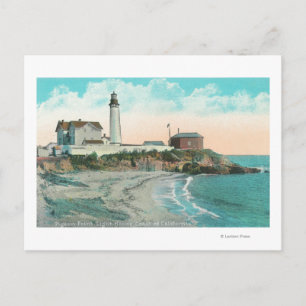 Cartão Postal Vista exterior do farol do ponto pombo