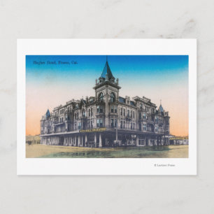 Cartão Postal Vista Exterior do Hughes HotelFresno, CA