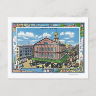 Cartão Postal Vista externa do Faneuil Hall # 3