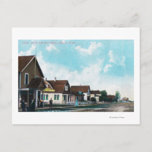 Cartão Postal Vista Externa do Gabinete de Posto na Rua Cedar