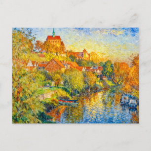 Cartão Postal Vista impressionista de outono da Catedral de Have
