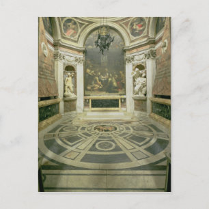 Cartão Postal Vista interior da Capela Chigi octogonal