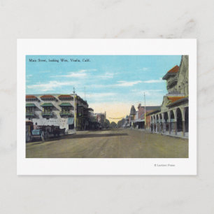 Cartão Postal Vista Ocidental da Main StreetVisalia, CA 2