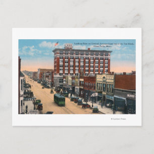 Cartão Postal Vista Oriental da Avenida CentralGrandes Cataratas